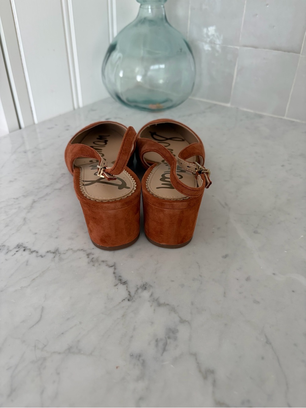 Sam Edelman Suede Slingback Block Heel NWT Size 8 - Picture 3 of 4